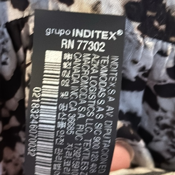 Zara, black white reptile, snake print, baby doll, mini dress, medium - Picture 10 of 10